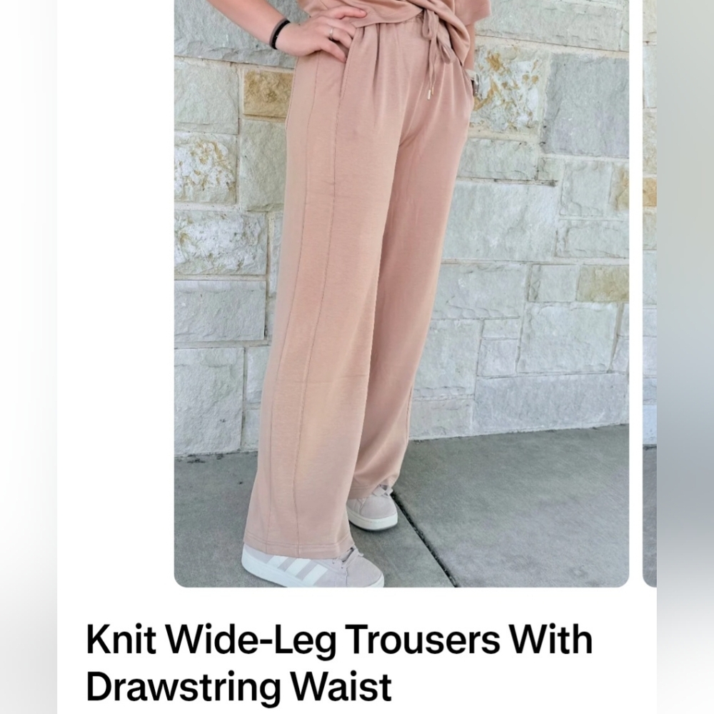 HYFVE Dark Taupe Drawstring Knit Trousers